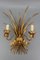 Hollywood Regency Style Sheaf Sconce in Gilt Metal, 1960s 2