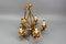 Italian Hollywood Regency Style Five-Light Chandelier in Gilt Metal, 1970s, Image 17