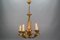 Italian Hollywood Regency Style Five-Light Chandelier in Gilt Metal, 1970s, Image 10