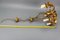 Italian Hollywood Regency Style Five-Light Chandelier in Gilt Metal, 1970s, Image 18