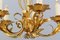 Italian Hollywood Regency Style Five-Light Chandelier in Gilt Metal, 1970s, Image 8