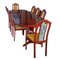 Danish Rosewood Extandable Dining Table and Chairs, 1970s, Set of 9 1