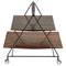 Italian Serving Bar Cart in Wood and Metal by Ico Parisi for MIM Roma, 1960s 1