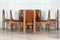 French Brutalist Elm & Leather Chairs by Roland Haeusler, 1980s, Set of 8 2