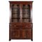 Large Regency Mahogany English Glazed Secretaire Bookcase, 1820s 1