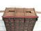 Caja de dote Damchiya asiática decorada de madera, años 60, Imagen 3