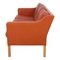 Three-Seater Model 2323 Sofa in Patinated Cognac Leather by Børge Mogensen for Fredericia, Image 3