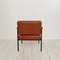 Mid-Century Lounge Chair in Brown Leather and Metal Base, 1960s 11
