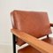 Mid-Century Lounge Chair in Brown Leather and Metal Base, 1960s, Image 10