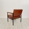 Mid-Century Lounge Chair in Brown Leather and Metal Base, 1960s 12