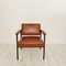 Mid-Century Lounge Chair in Brown Leather and Metal Base, 1960s 4
