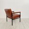 Mid-Century Lounge Chair in Brown Leather and Metal Base, 1960s 9