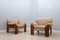 Walnut Armchairs by Mario Marenco for Mobil Girgi, 1970s, Set of 2 1