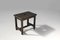 Rustic Black Wooden Stool, 1920s 1