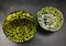 Murano Glass Apple Shaped Covered Bowl in Khaki Green with White Dots and Metal Gilded Holder from Cenedese, Image 4