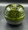 Murano Glass Apple Shaped Covered Bowl in Khaki Green with White Dots and Metal Gilded Holder from Cenedese, Image 1
