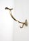 Art Nouveau Clothes Hook from Brass, 1900s, Set of 5 2