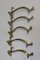 Art Nouveau Clothes Hook from Brass, 1900s, Set of 5 6