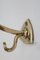 Art Nouveau Clothes Hook from Brass, 1900s, Set of 5 5