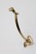 Art Nouveau Clothes Hook from Brass, 1900s, Set of 5 7