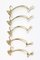 Art Nouveau Clothes Hook from Brass, 1900s, Set of 5, Image 1