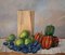 Zbigniew Wozniak, Still Life with Pear, Plums and Pepper, Oil on Canvas 1