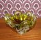 Flower Murano Glass Bowl in Green Yellow Brown, 1960s 5