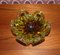 Flower Murano Glass Bowl in Green Yellow Brown, 1960s 2