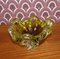 Flower Murano Glass Bowl in Green Yellow Brown, 1960s 6