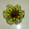 Flower Murano Glass Bowl in Green Yellow Brown, 1960s, Image 1