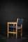 Moderner dänischer Mid-Century Stuhl aus Eiche & Blauem Stoff von Hans J. Wegner für Getama, 1960er 4