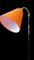 Lampadaire avec Structure Noire et Abat-Jour Orange 8