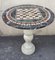 Marble Pedestal Table with Marquetry Tray, 1800s 1