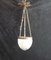 Antique Ceiling Lamp with Brass Mount and Sanded Glass Screen, 1890s, Image 3