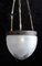 Antique Ceiling Lamp with Brass Mount and Sanded Glass Screen, 1890s, Image 5