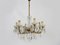 Chandelier Marie Thérèse in Brass and Glass, 1950s 4