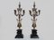 Große Napoleon III Kerzenhalter aus Bronze und schwarzem Marmor, 2 . Set 1