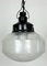 Industrial Bakelite Pendant Light with Frosted Glass, 1970s 5