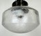 Industrial Bakelite Pendant Light with Frosted Glass, 1970s 4