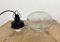 Lámpara colgante industrial de baquelita con vidrio esmerilado, años 70, Imagen 13