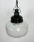 Lámpara colgante industrial de baquelita con vidrio esmerilado, años 70, Imagen 7