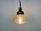 Lámpara colgante industrial de baquelita con vidrio esmerilado, años 70, Imagen 9