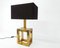Brass Cubic Table Lamp, 1980s 1