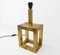 Brass Cubic Table Lamp, 1980s 5