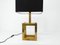 Brass Cubic Table Lamp, 1980s 3