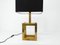 Brass Cubic Table Lamp, 1980s, Image 3