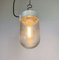 Vintage White Porcelain Pendant Light with Frosted Glass, 1970s 11