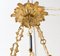 Lámpara colgante francesa Art Déco de latón dorado, años 30, Imagen 5