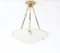 French Art Deco Hanging Lamp in Gilt Brass, 1930s, Image 1