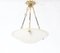 Lámpara colgante francesa Art Déco de latón dorado, años 30, Imagen 1